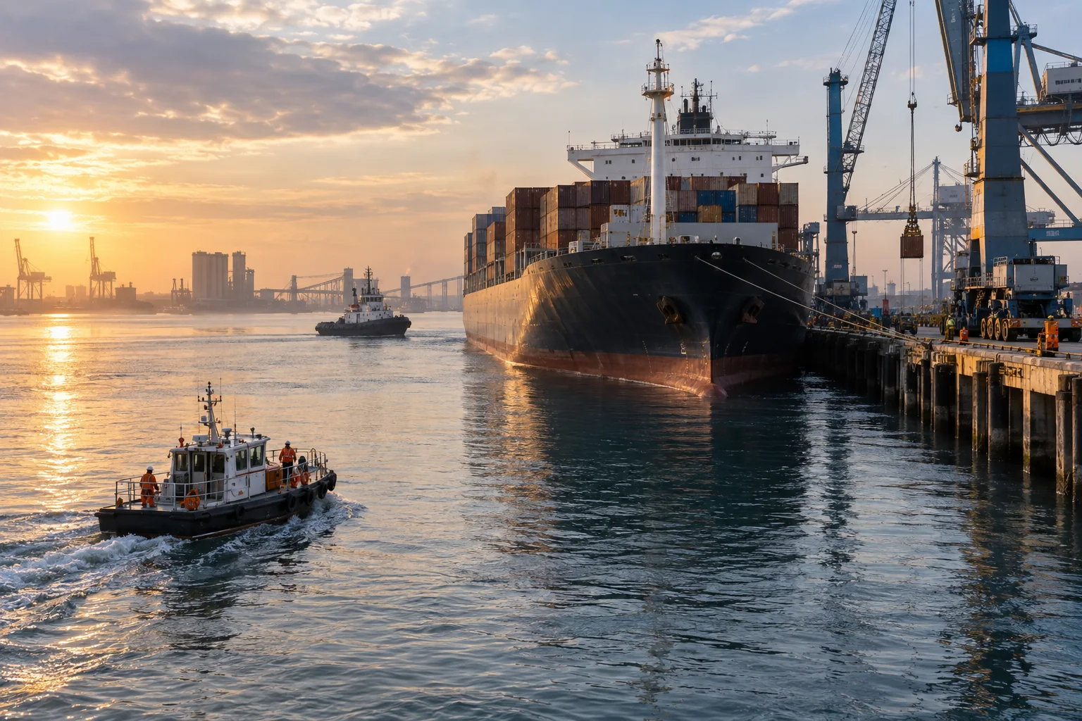 Cargo vessels and ports representing Argentina and Bangladesh